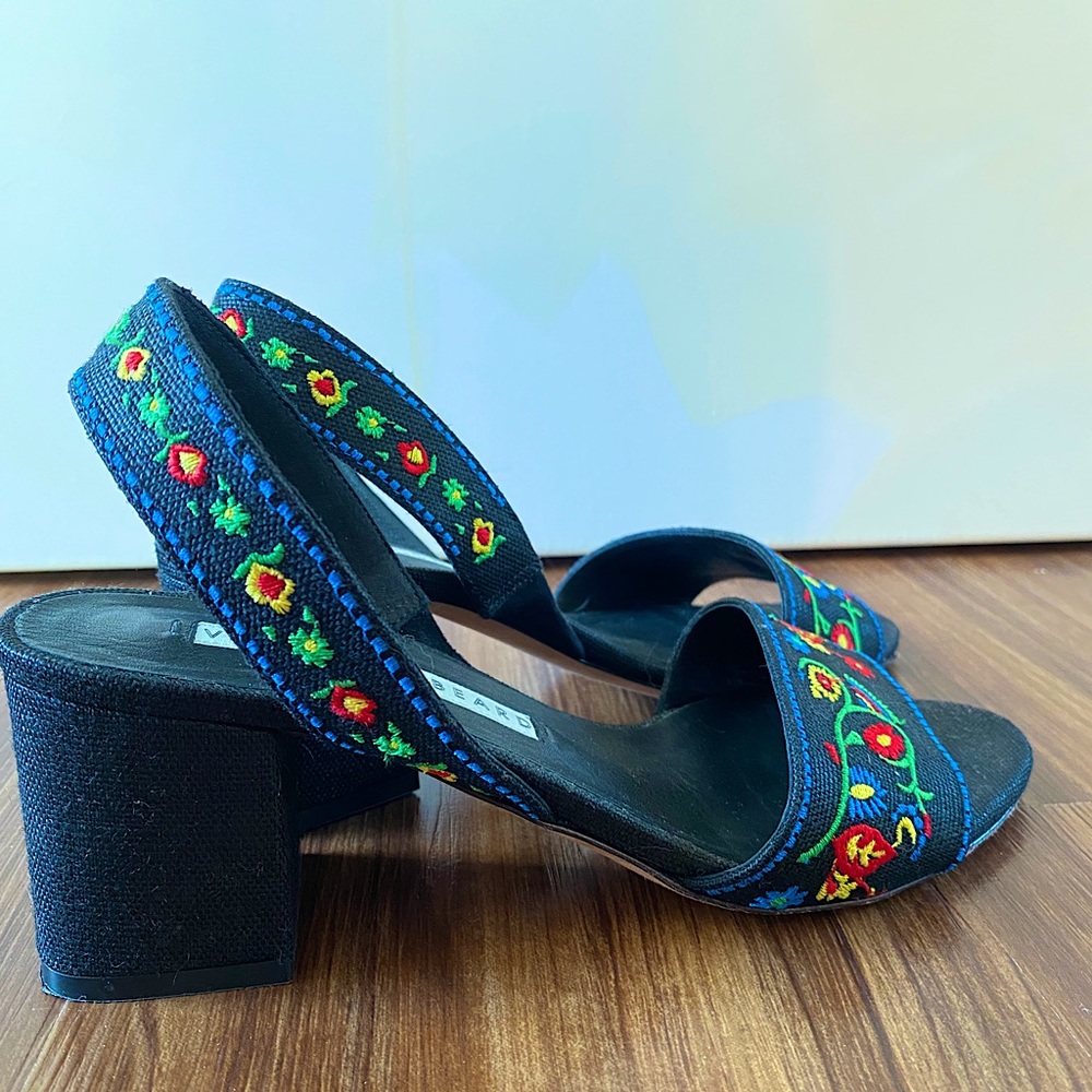 Veronica Beard Embroidered Heels